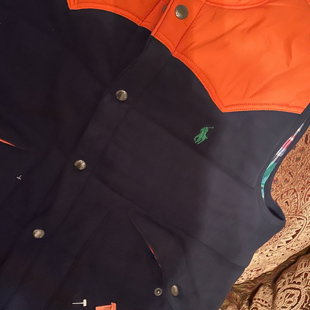 Men’s Polo vest blue/orange size L